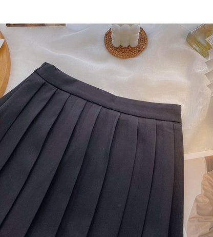 New Korean age reducing college style high waist A-line skirt  5380