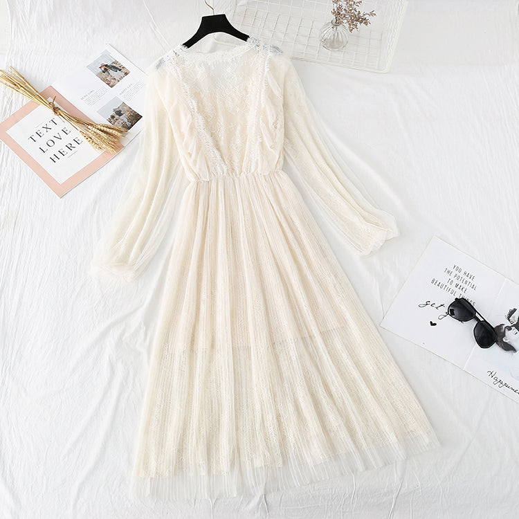 Royal sister wind fairy lace gauze dress  3807