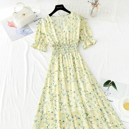 French gentle wind first love sweet floral skirt  4879