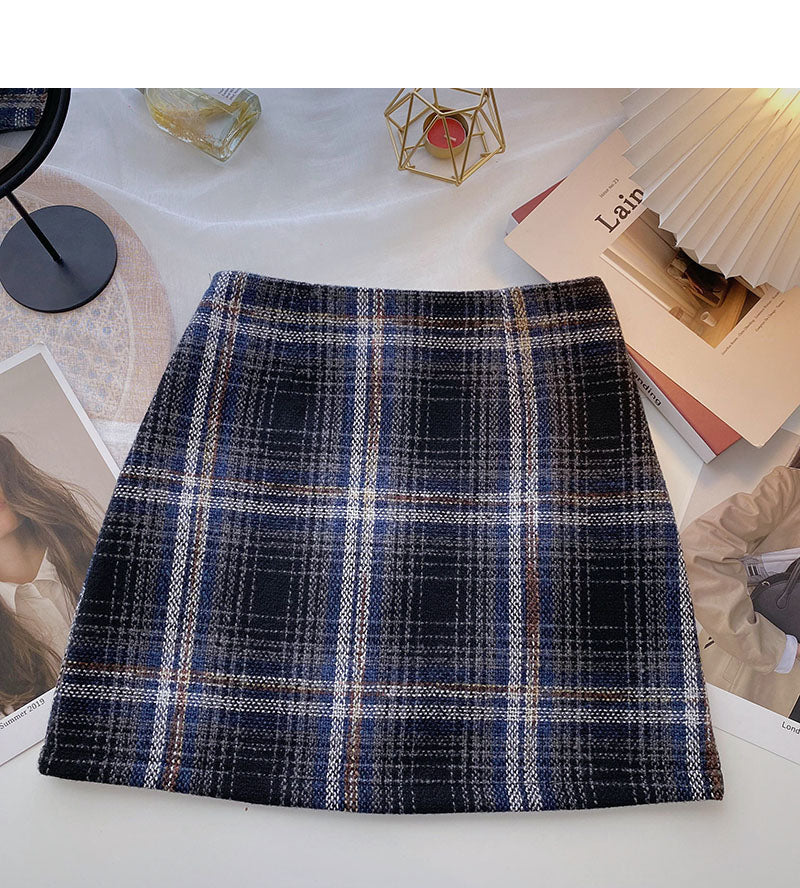 New Korean fashionable age reducing Retro High Waist Skirt  5349