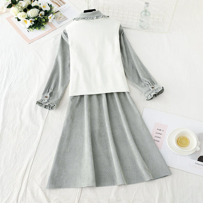 New women's gentle style, thin and high waistcoat two-piece set  3917