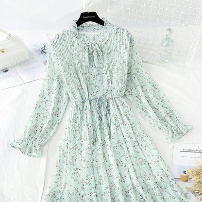 The new French Vintage chiffon skirt shows a thin temperament at the waist  4703