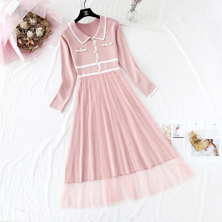 French first love little fragrant wind fairy bottomed skirt  4308