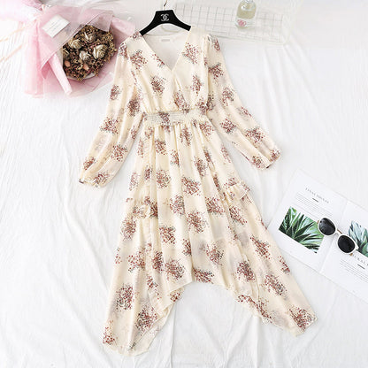 Irregular ruffled floral bottomed skirt  3994