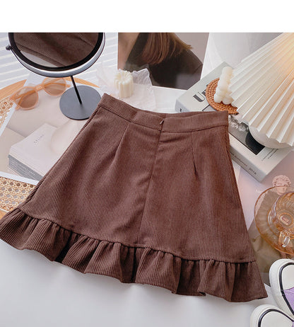 New Korean fashion slim Ruffle Skirt  5619