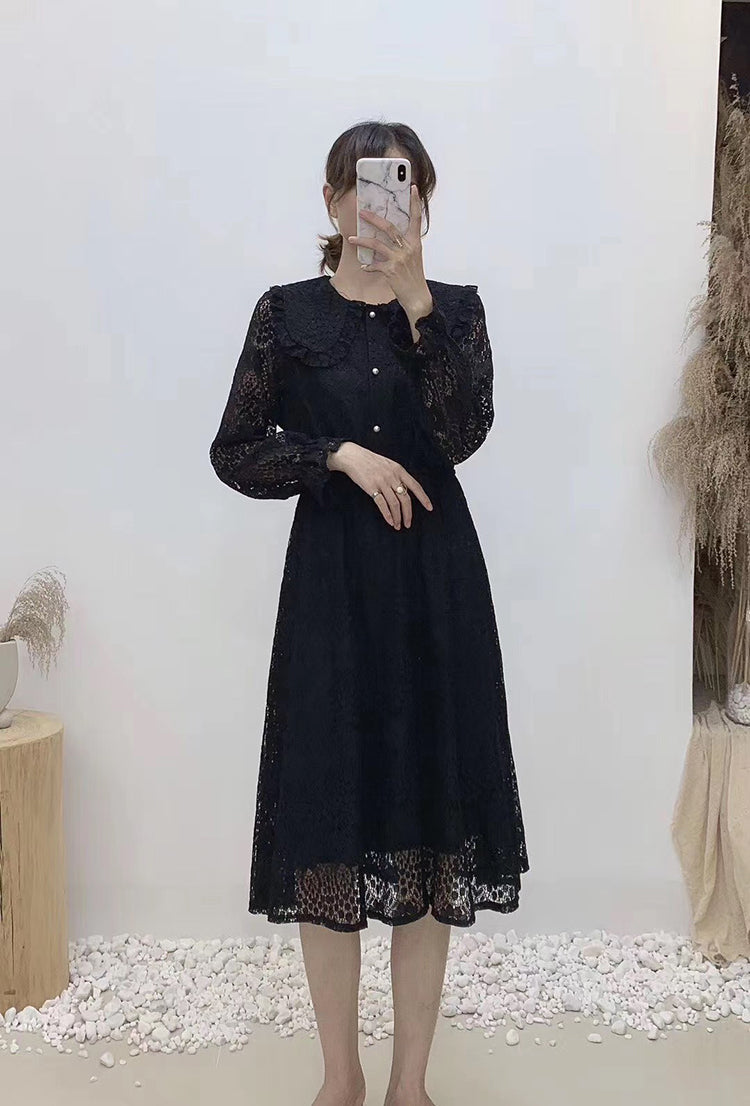 High waist thin first love gentle wind long skirt Sen Department  3871