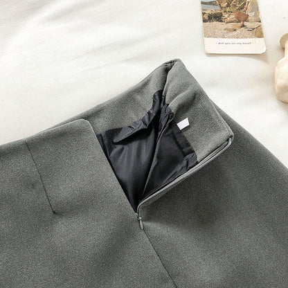 New Korean Vintage Wool Skirt  5275