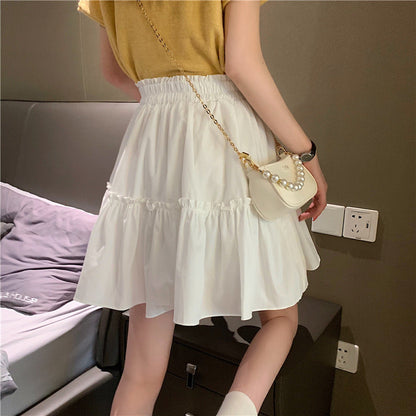 high-waisted versatile A-line skirt  3646