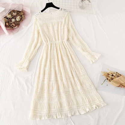 Suspender suit fairy super xiansen French retro long skirt  4026