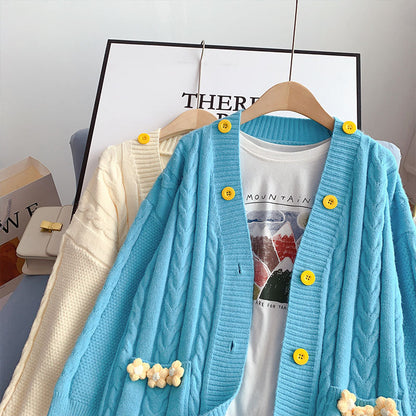 Sweater cardigan knitted coat  5073
