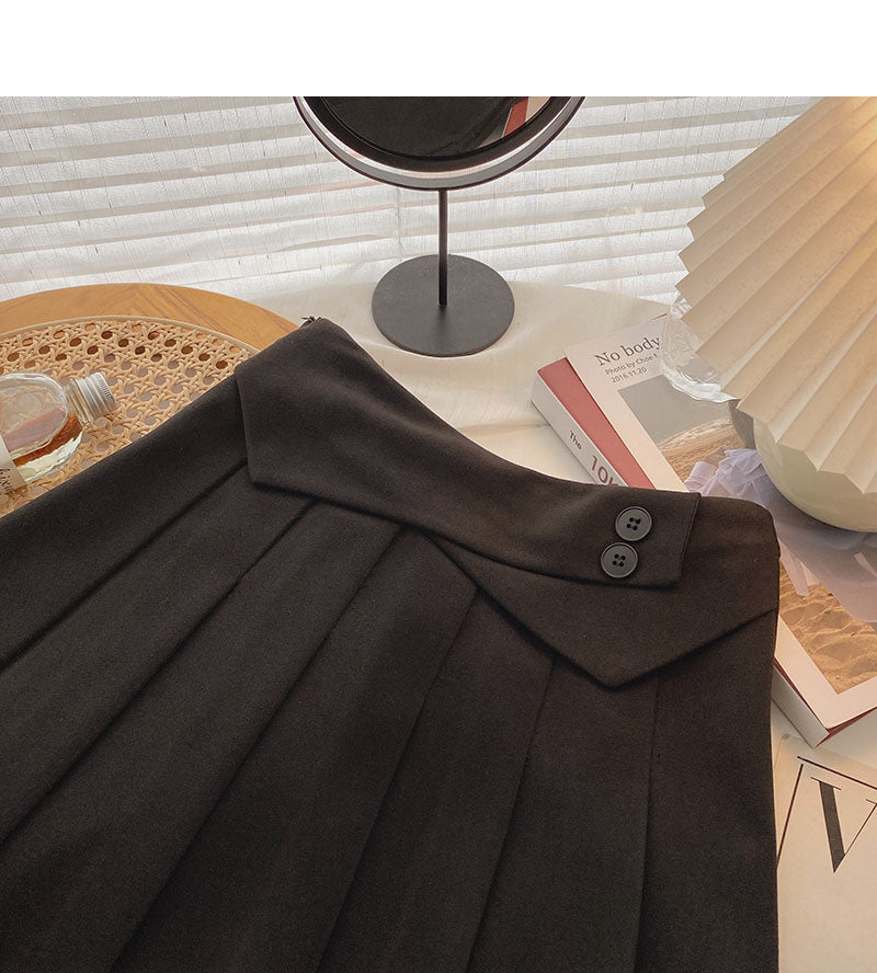 Pleated skirt for women slim fashion high waist A-line skirt fashion  5440