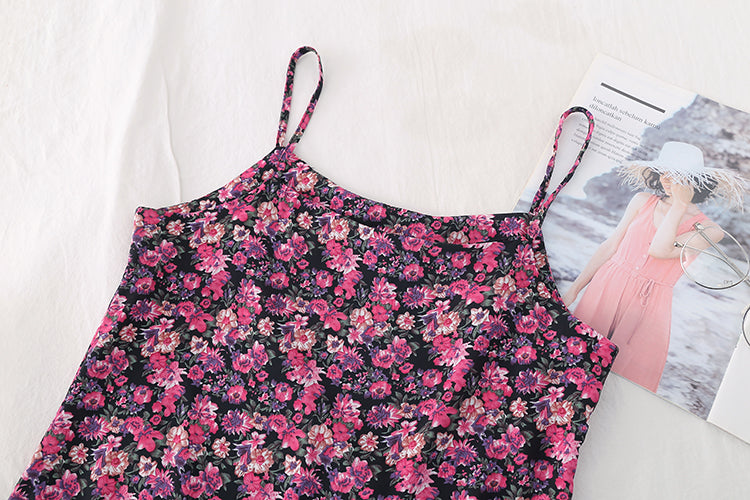 Kikyo first love Mori floral suspender skirt long sleeve  3825