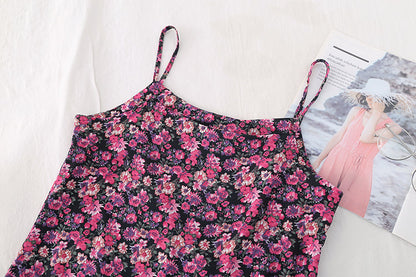 Kikyo first love Mori floral suspender skirt long sleeve  3825