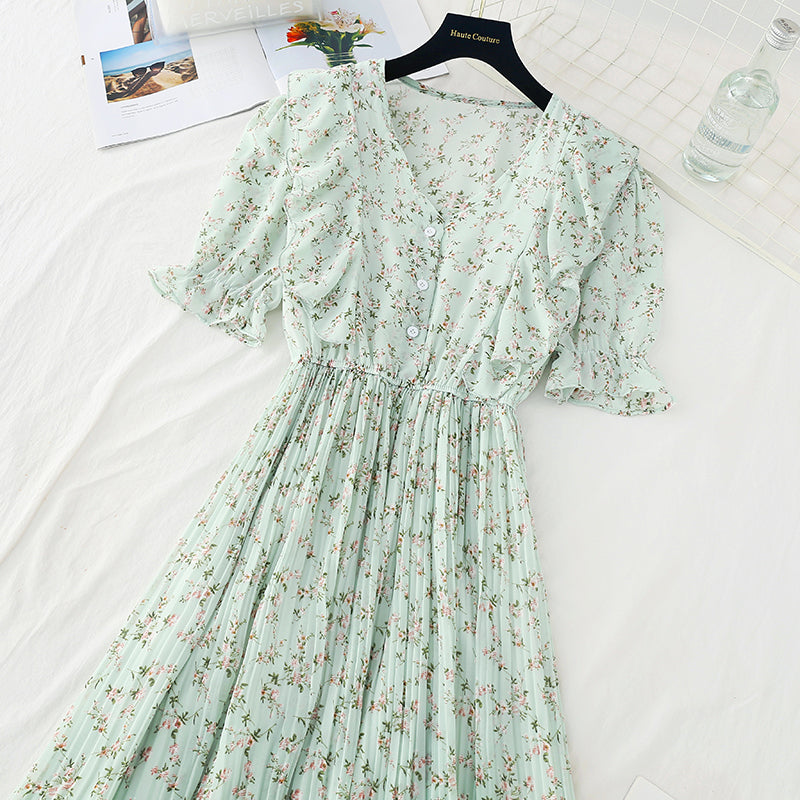 The new waist is slim, and the long skirt fairy is super fairy  4661