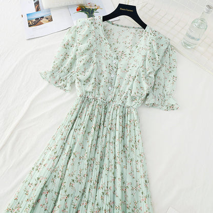 The new waist is slim, and the long skirt fairy is super fairy  4661