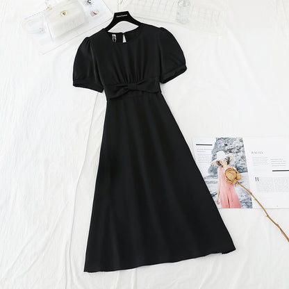 The new waist is slim, goddess style design sense, minority French skirt  4693