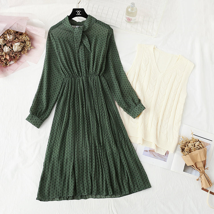 New style small fragrance fashion skirt foreign style two-piece set  4447