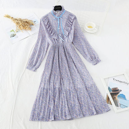 The new waist is slim. Chiffon pleated skirt  3846