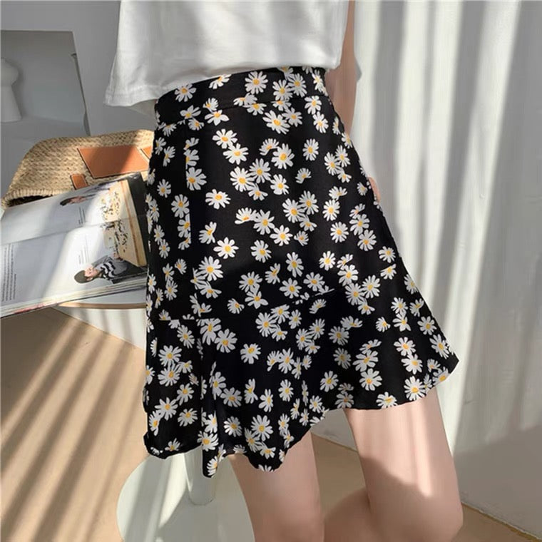 Summer, new style Daisy skirt, floral skirt chiffon A-line skirt  3625