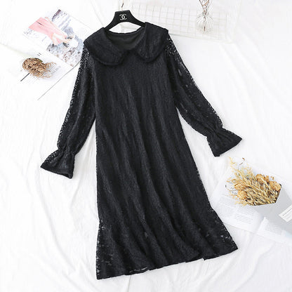 Lace dress doll neck fishtail long skirt fairy super fairy series  4581