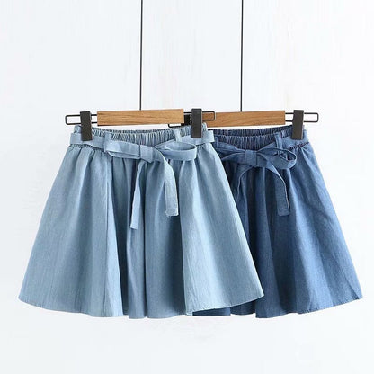 New style, sweet, little fresh denim skirt, students elastic-waisted MINI skirt  3613