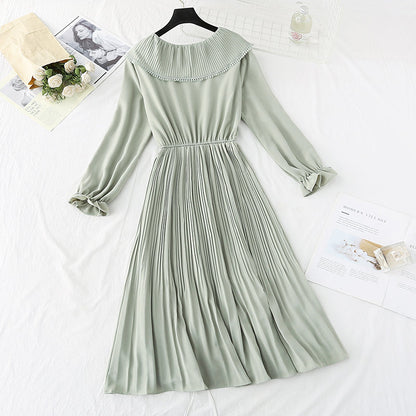 Fairy super fairy Sen Department waist closing thin gentle wind dress  3809