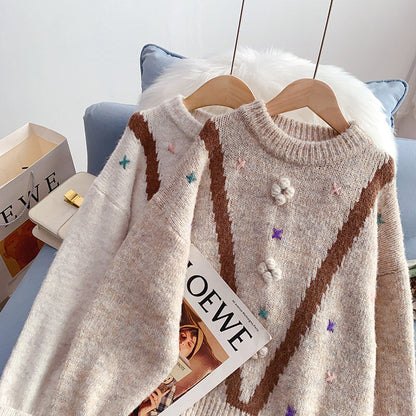 Small fresh and sweet sweater design sense sweater  5000