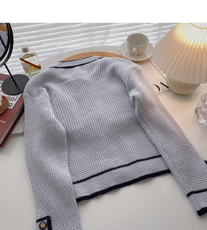 Korean minority fashion single breasted long sleeved top  5880