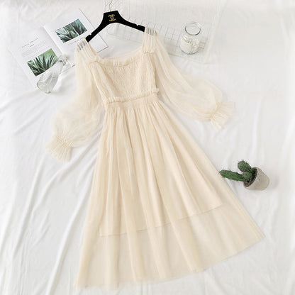Super xiansen style thin mesh dress  3729
