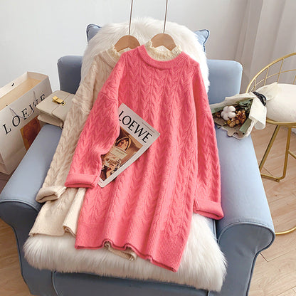 Design sense hemp lace collar sweater  4949