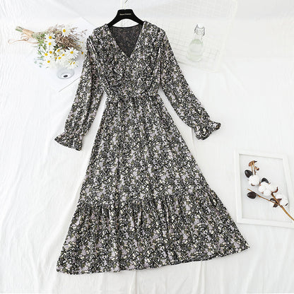 New style fungus skirt French retro minority bottomed skirt  4838
