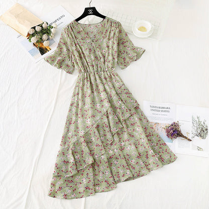 New Kikyo first love Mori chiffon skirt with irregular Ruffle  4589