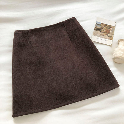 New Korean Vintage Wool Skirt  5275