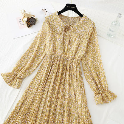 Salt and sweet lace, lapel, chiffon, broken dress, skirt.  4715