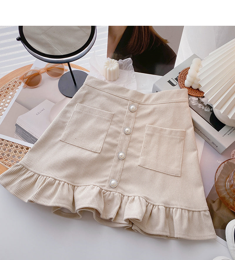 New Korean fashion slim Ruffle Skirt  5332