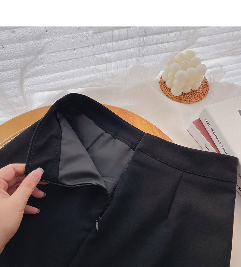 New Korean versatile age reducing high waist pleated skirt  5519