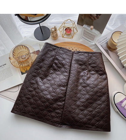 New Korean retro fashion slim A-line skirt  5556