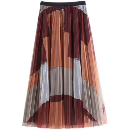 high waist long A-line skirt high waist long A-line skirt 3700