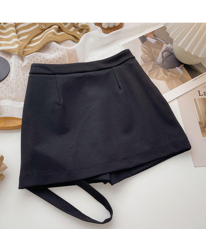 Korean version light proof design leg ring casual short skirt  5392