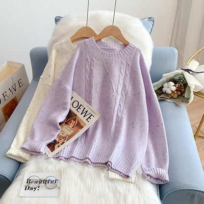 Japanese soft wind twist sweater female Pullover small man  4945