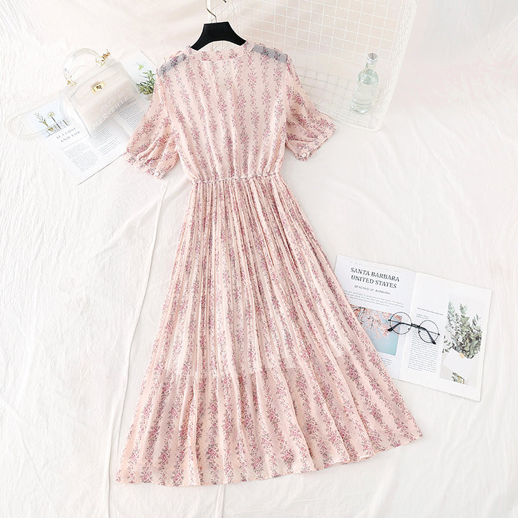 Slim waist French chiffon skirt fairy super fairy series  4504