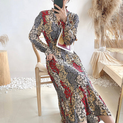 Chiffon knee thin temperament gentle wind FAIRY DRESS Mori Department  3899