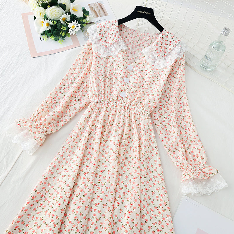 Thin and high-quality Floral Dress  3918