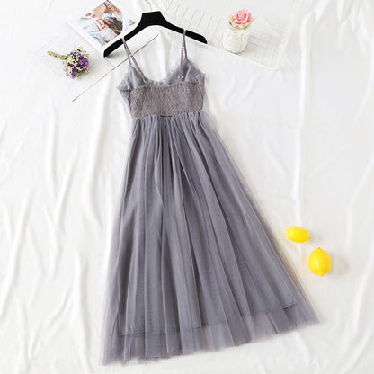 Popular super xiansen embroidered mesh skirt  4099