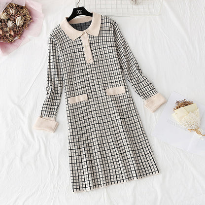 New style small fragrance high cold Department knee sweater skirt  4459