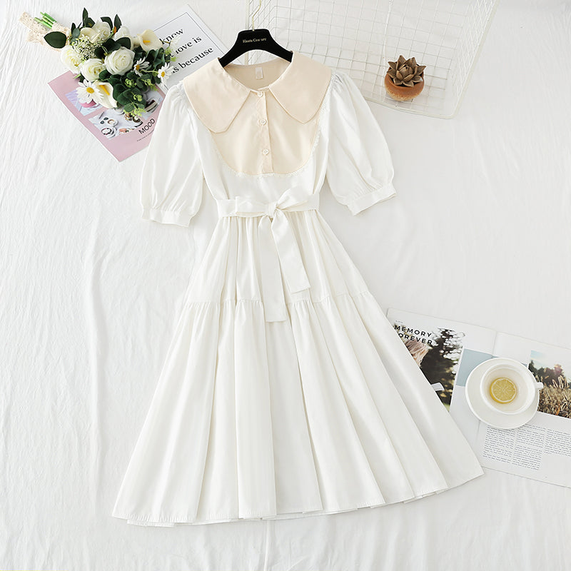 French retro design of the new tea break princess skirt  4848