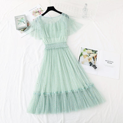 New French gentle skirt fairy super xiansen long style   4394