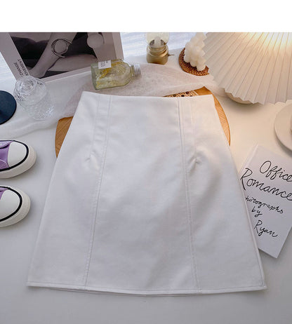 Versatile slim fashion PU leather skirt to prevent light loss  5346