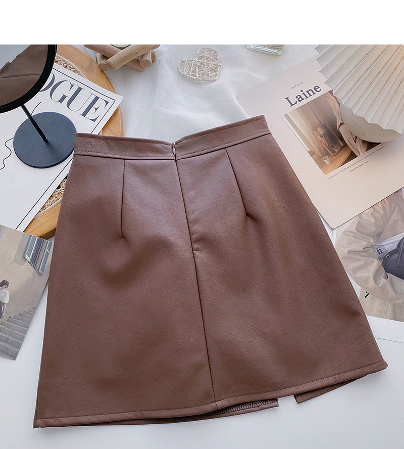 New Korean retro style slim pleated Hip Wrap Skirt  5574