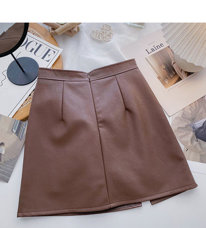 New Korean retro style slim pleated Hip Wrap Skirt  5574
